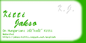 kitti jakso business card